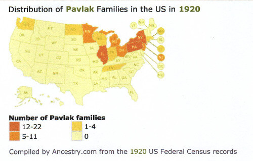 Rozšíření Pavláků v USA