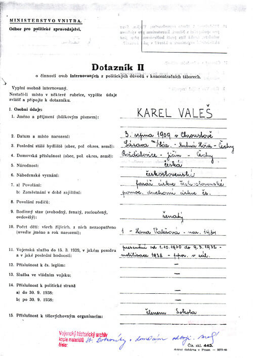 Záznam o perzekuci Záznam o perzekuci